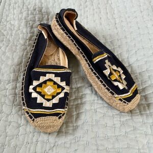 Soludos Platform Loafers with Embroidery - Size 6.5